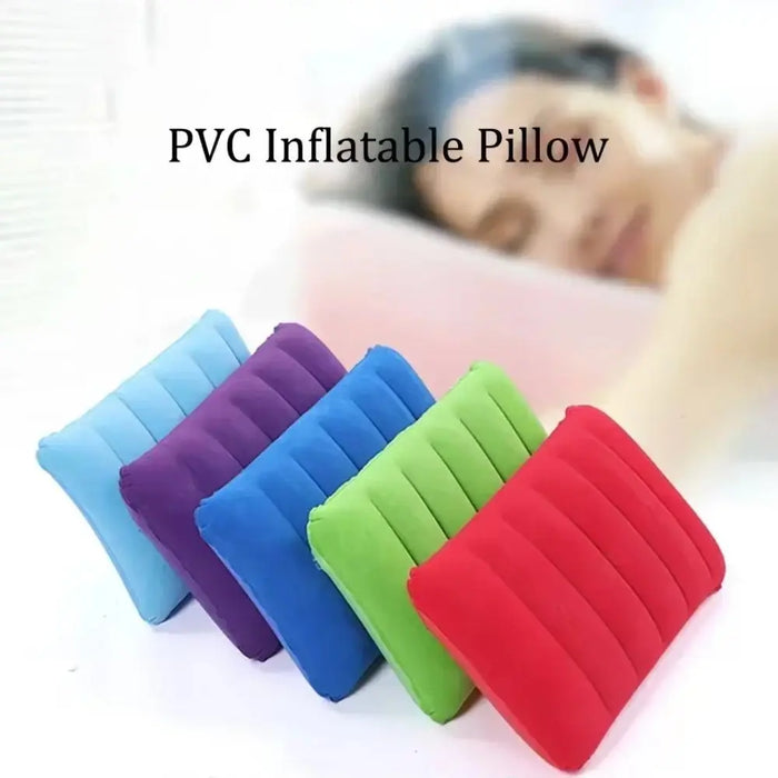 Inflatable PVC Flocking Air Pillow – Portable Magic Cushion for Travel/Home