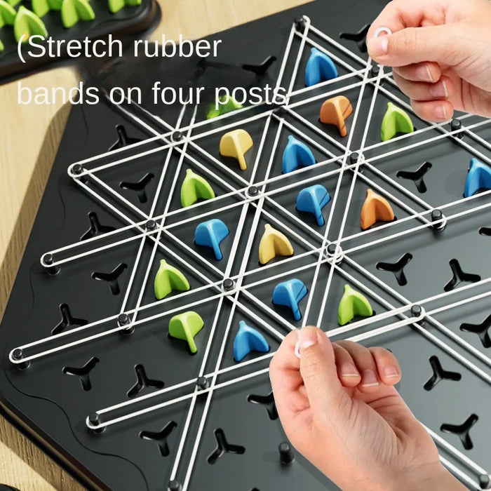 Triangle Rubber Band Puzzle Game – Desktop Logic IQ Toy