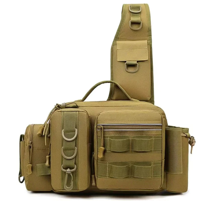 Multifunction Fishing Gear Shoulder Bag with Holder