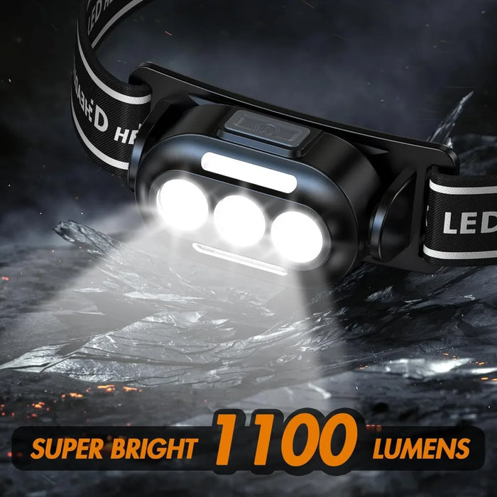 Ultra Bright USB Rechargeable LED Headlamp Flashlight