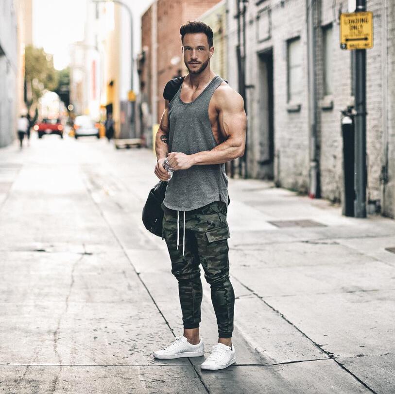 Men's Essentials Plain Stringer Vest | Men's Tank Tops — Flamin' Fitness