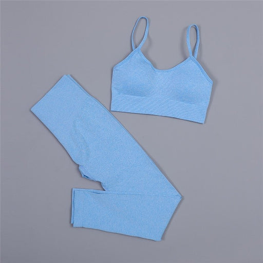 PastelMotion Sports Bra & Leggings Workout Set - Flamin' Fitness