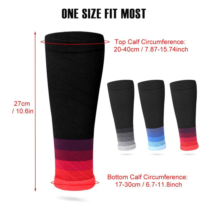 Two-Tone Calf Compression Sleeves - Flamin' Fitness