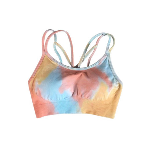 Two-Tone Tie-Dye Sports Bra - Flamin' Fitness